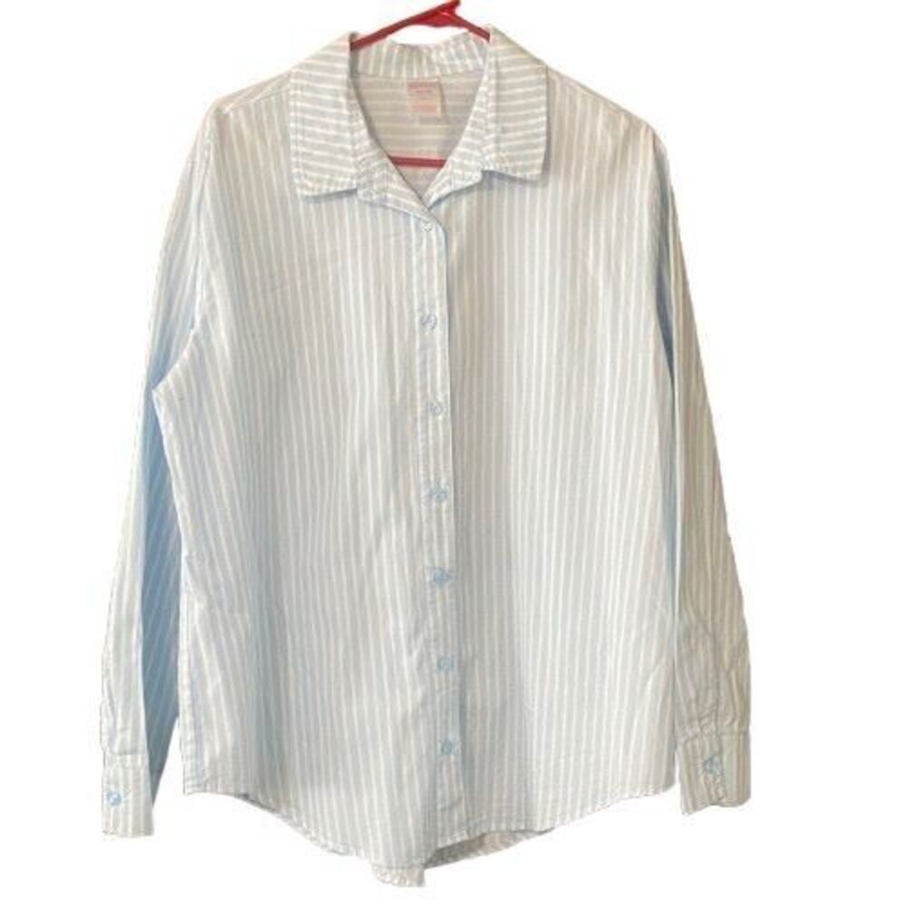 No Boundaries Button Up Top Womens Size 2X Striped Long Sleeve